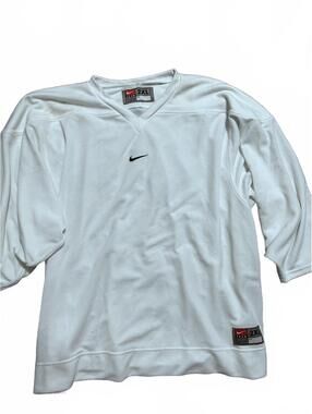 2000s Nike Mens 2XL 3/4 Sleeve Center Swoosh Top
